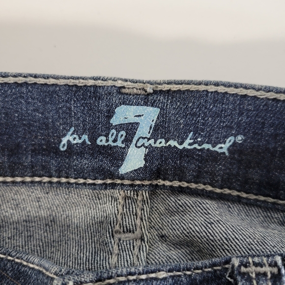 7 For All Mankind Straight Leg Womens Dark Wash Jeans Size 25 - Picture 7 of 11